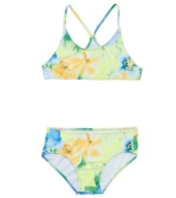 Girls' Hanalei Sunset V-Back Sport Two Piece Bikini Set (Big Kid)