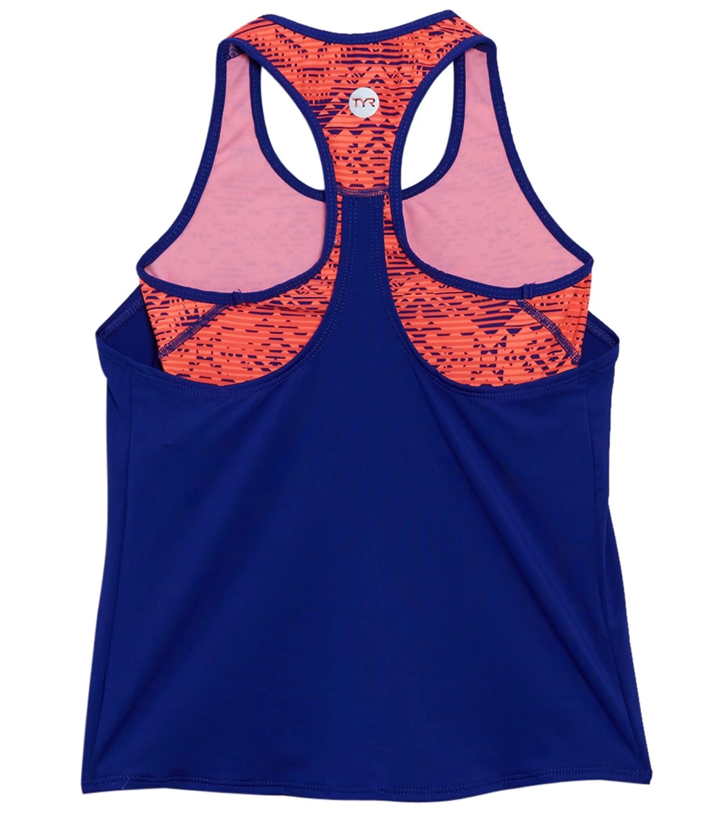 TYR Girls' Conquest Ava 2 In 1 Tankini Top (Big Kid) - Image 2