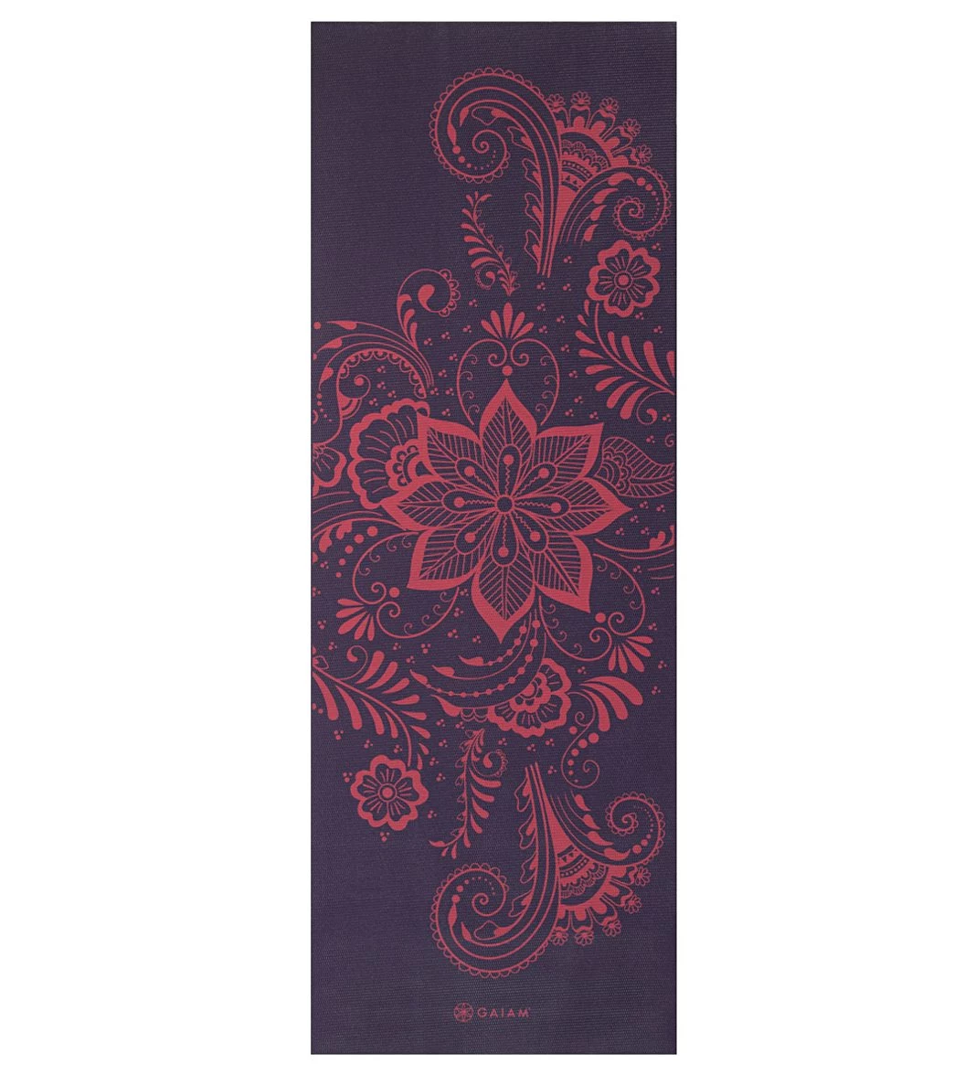 Gaiam Aubergine Swirl Premium Yoga Mat 68" 6mm Extra Thick