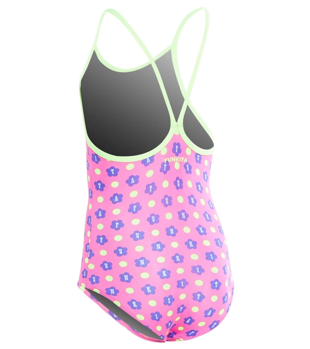 FUNKITA Toddler Girls' Daisy Dots One Piece Swimsuit - Image 2