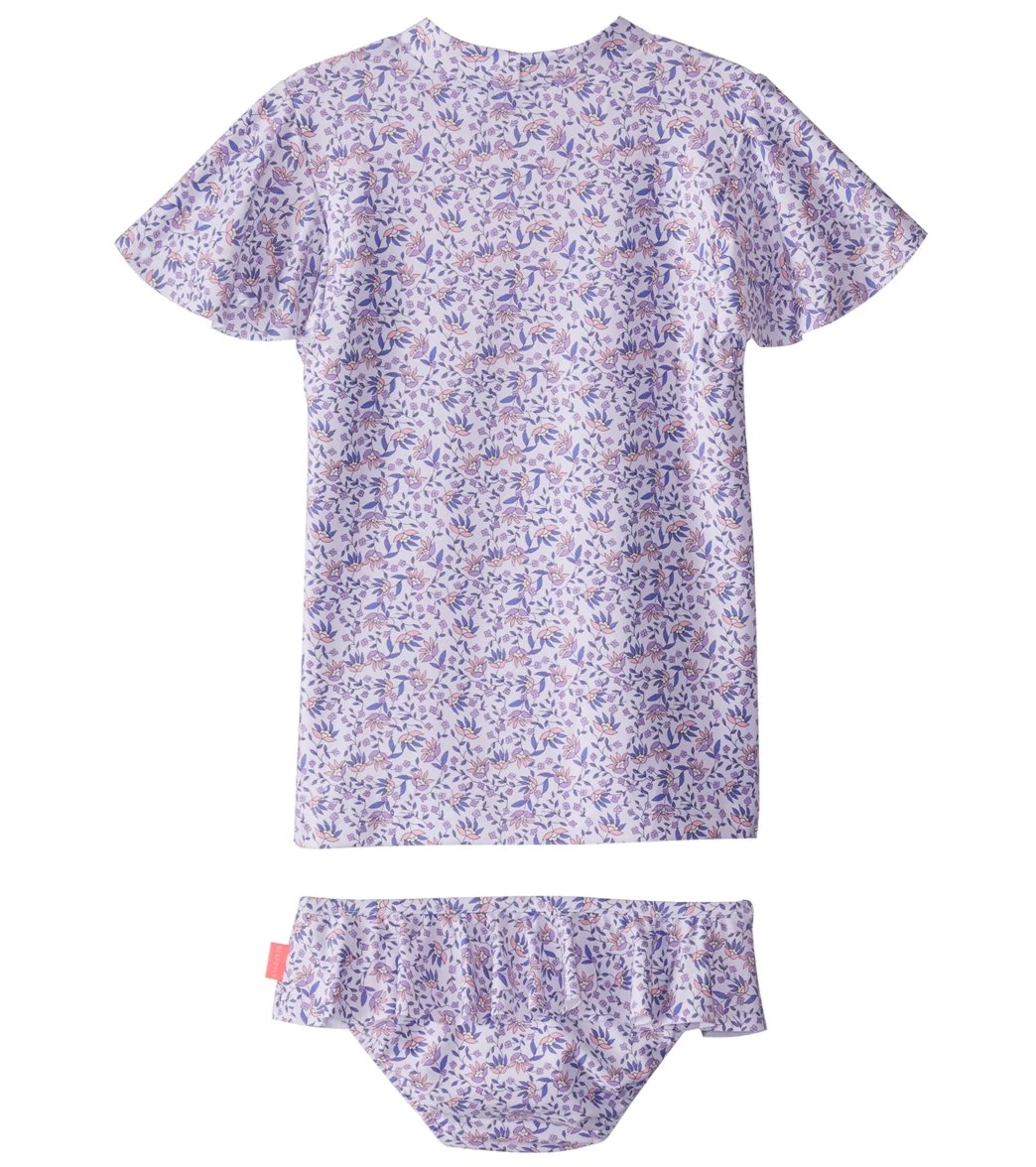 Seafolly Girls Girls' Peacock Paisley Rashie Set (Baby, Toddler, Little Kid) - Image 2