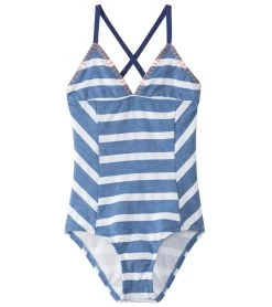 Splendid Girls' Chambray Cottage One Piece Swimsuit (7-14)