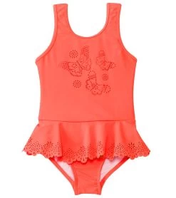 Seafolly Girls' Go Go Girl Flutter Bye Peplum One Piece (6mos-7yrs)