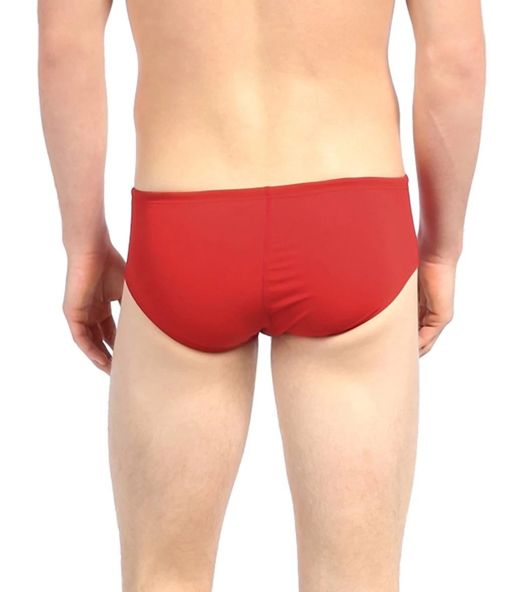 Competition All Poly Solid Mens Racer Brief Swimsuit - Image 3