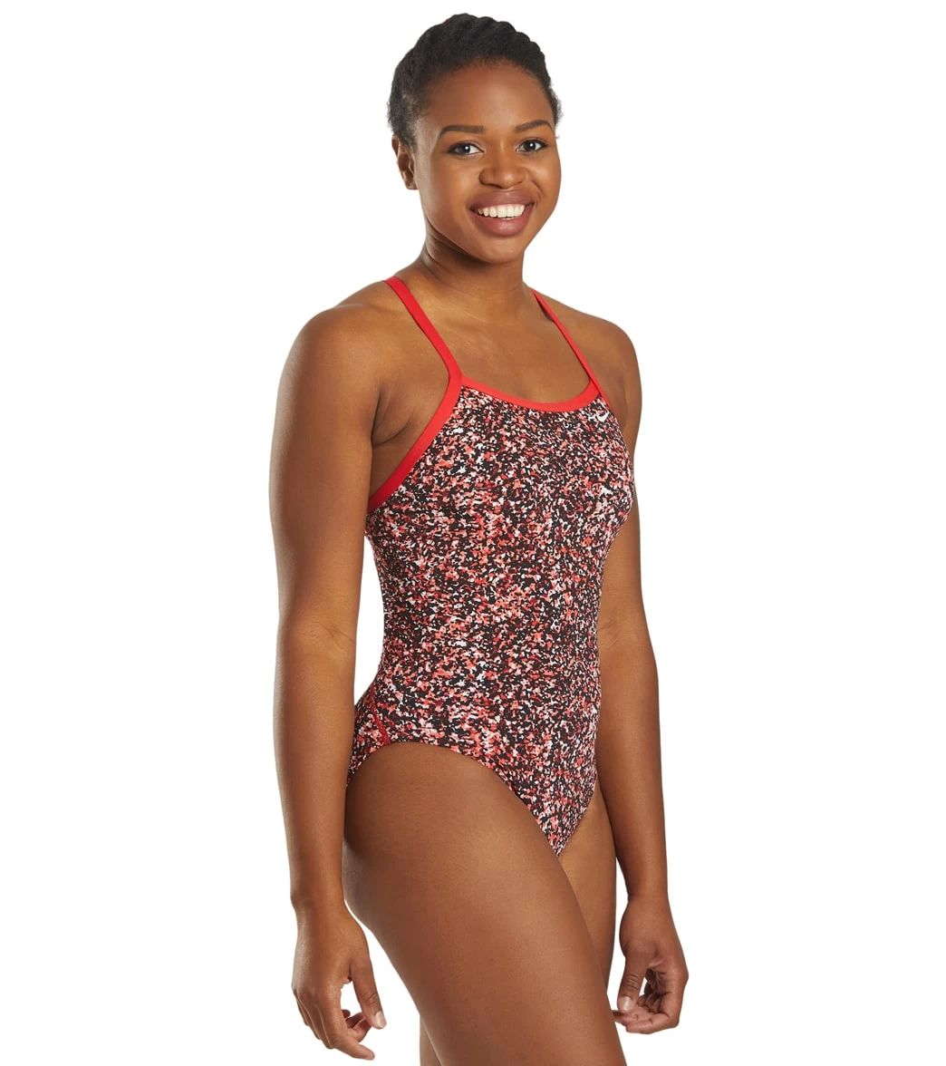 Nike Women's HydraStrong Pixel Party Crossback One Piece Swimsuit - Image 2