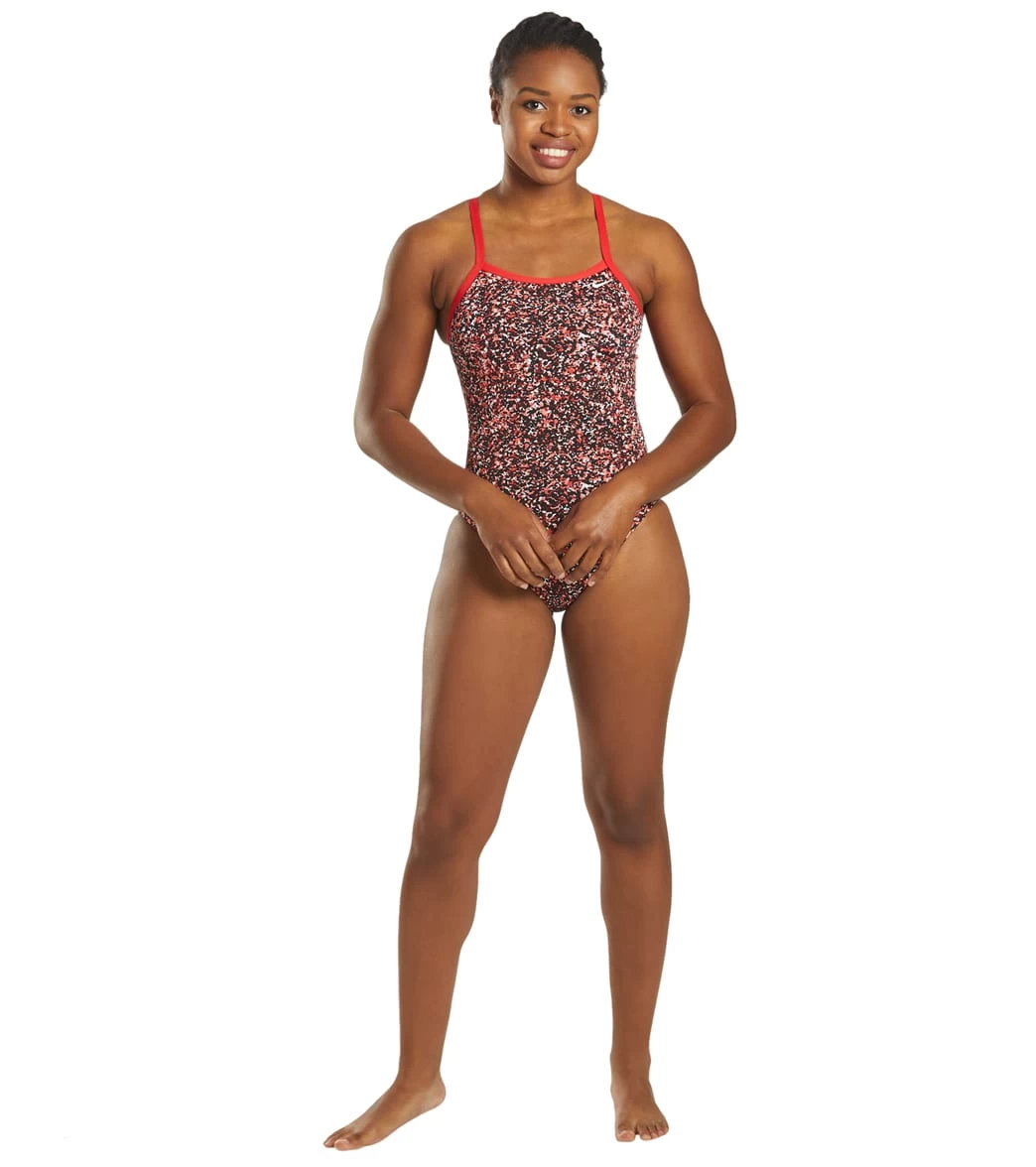 Nike Women's HydraStrong Pixel Party Crossback One Piece Swimsuit - Image 4