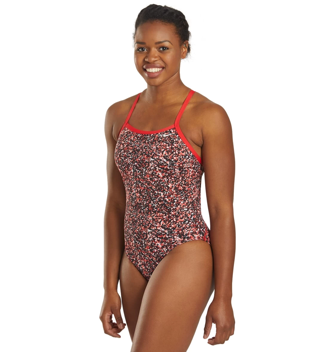 Nike Women's HydraStrong Pixel Party Crossback One Piece Swimsuit - Image 5