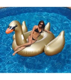 Swimline Giant Golden Goose Ride-On Lounger