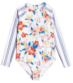 Roxy Girls' Friendly Flower Longsleeve One Piece Swimsuit