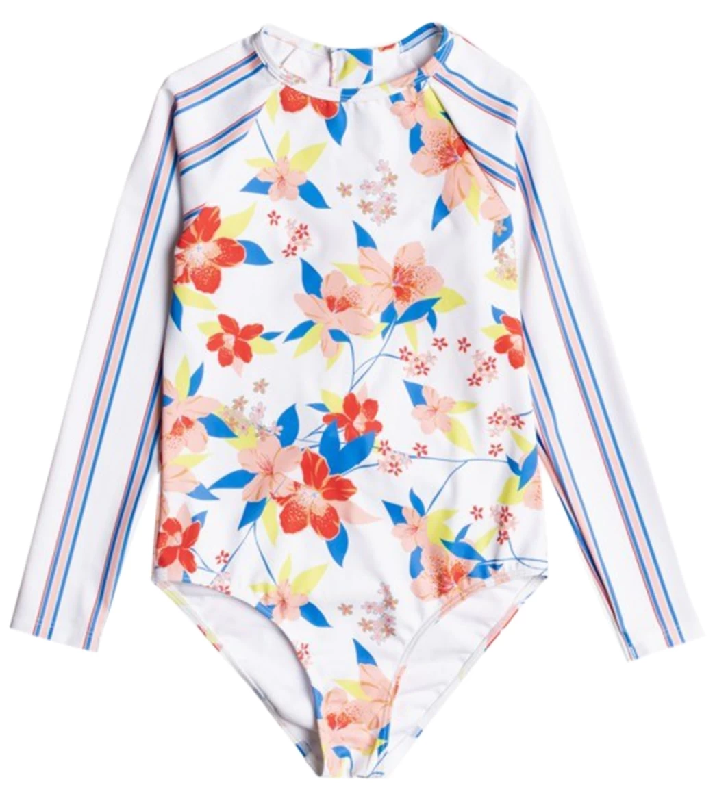 Roxy Girls' Friendly Flower Longsleeve One Piece Swimsuit