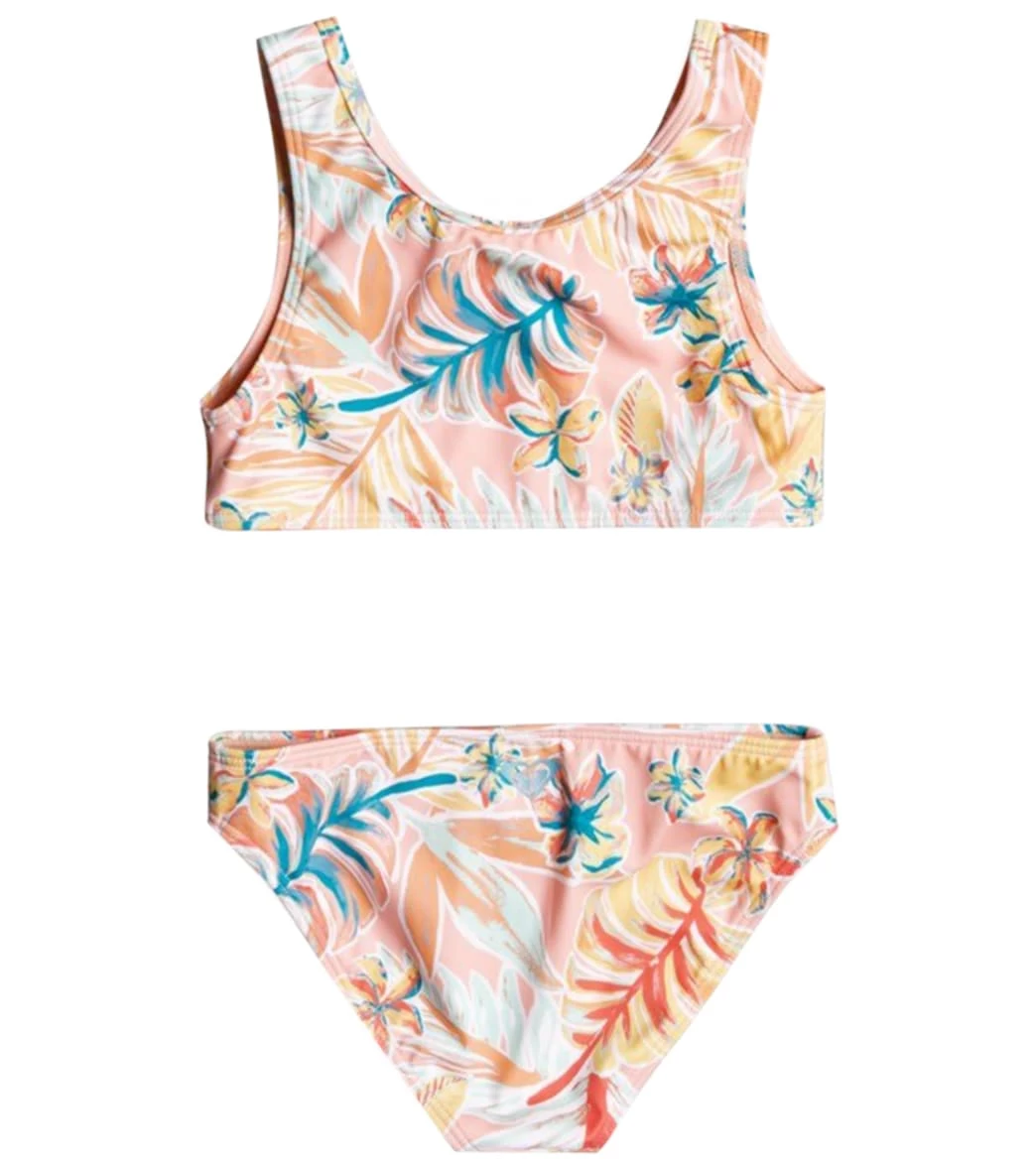 Roxy Girls' Friendly Story Two Piece Crop Top Bikini Set - Image 2