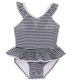 Girls' Nautical Stripe One Piece Skirt Swimsuit (Baby, Toddler)