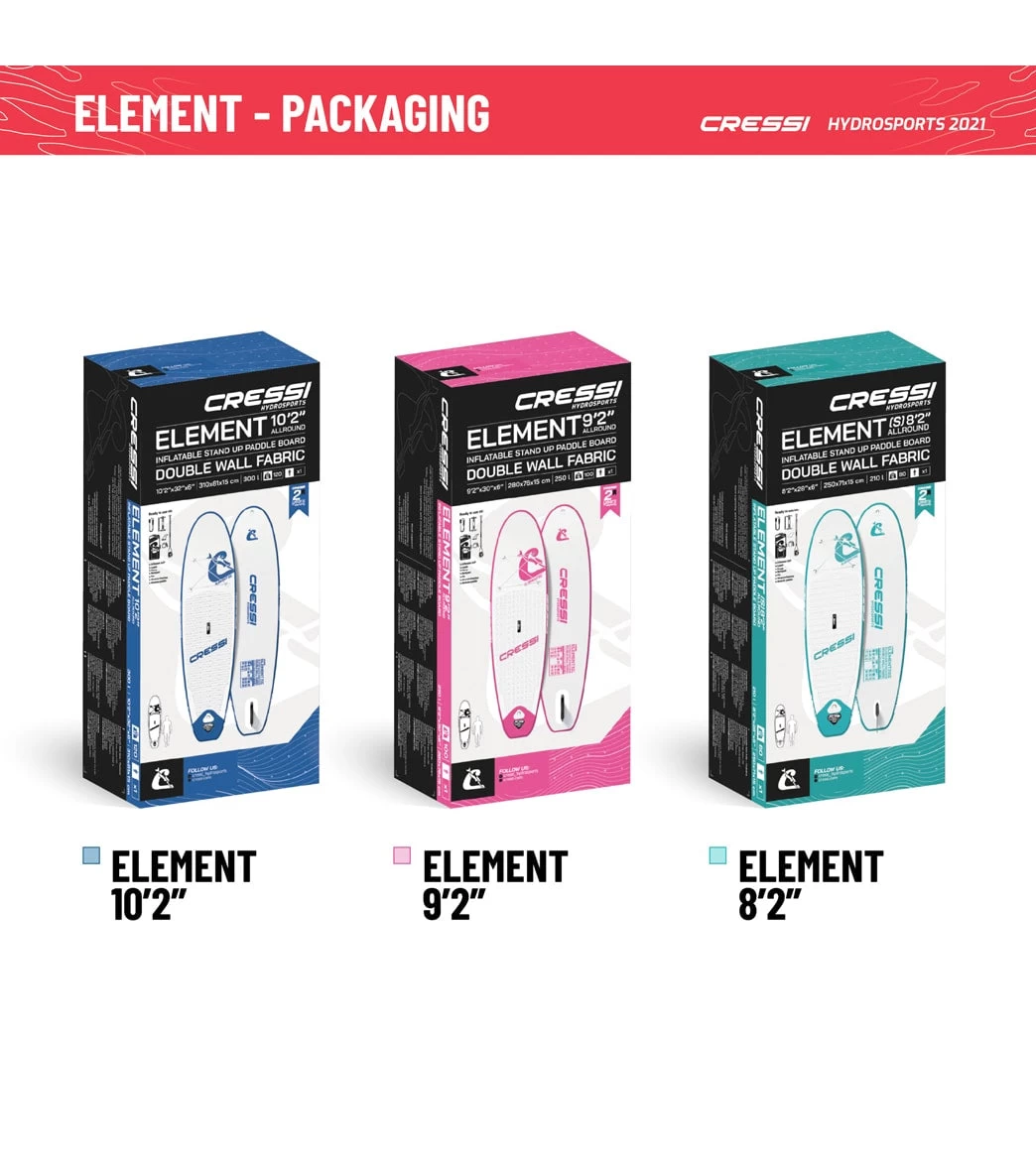 CRESSI Element Small All Around 8β2ββ Inflatable SUP Set - Image 8