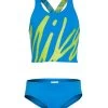 Nike Girls' Script Logo Crossback Two Piece Mid Bikini Set (Big Kid)