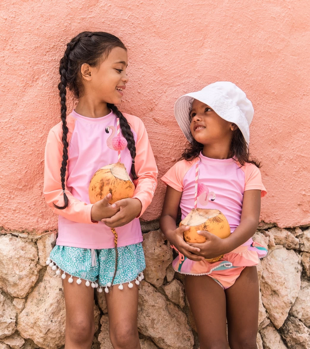 Girls' Sunset Stripe SS Ruffle Set (Baby, Toddler, Little Kid) - Image 4