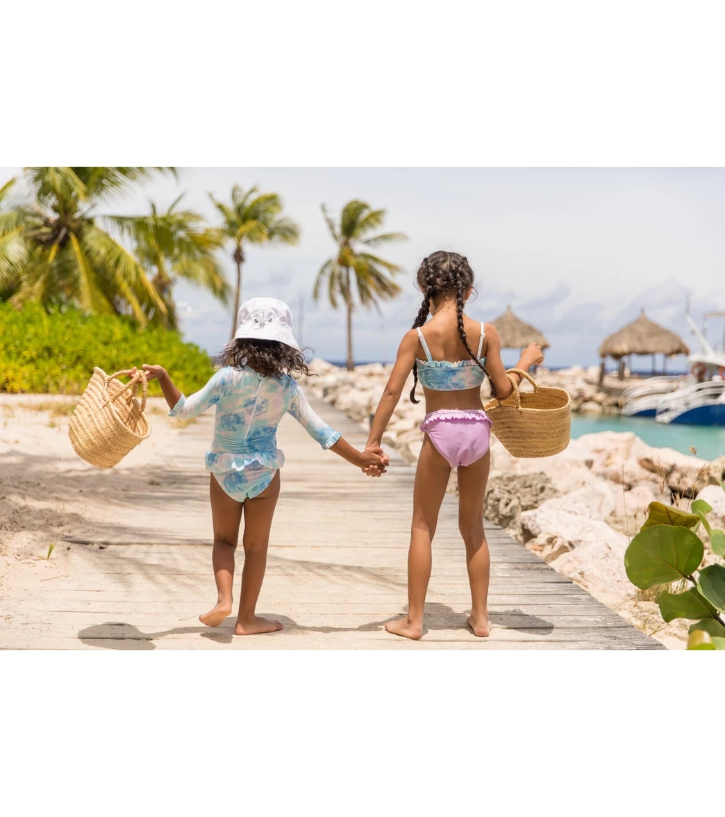 Girls' Sky Dye 3/4 Sleeve Surf Suit (Baby, Toddler) - Image 6