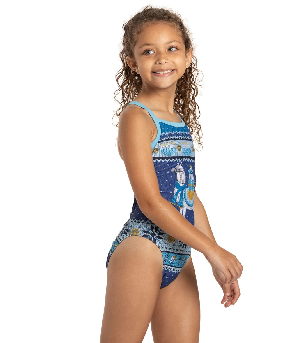 Granny Sweater Llamakah Thin Strap One Piece Swimsuit Youth (22-28) - Image 2