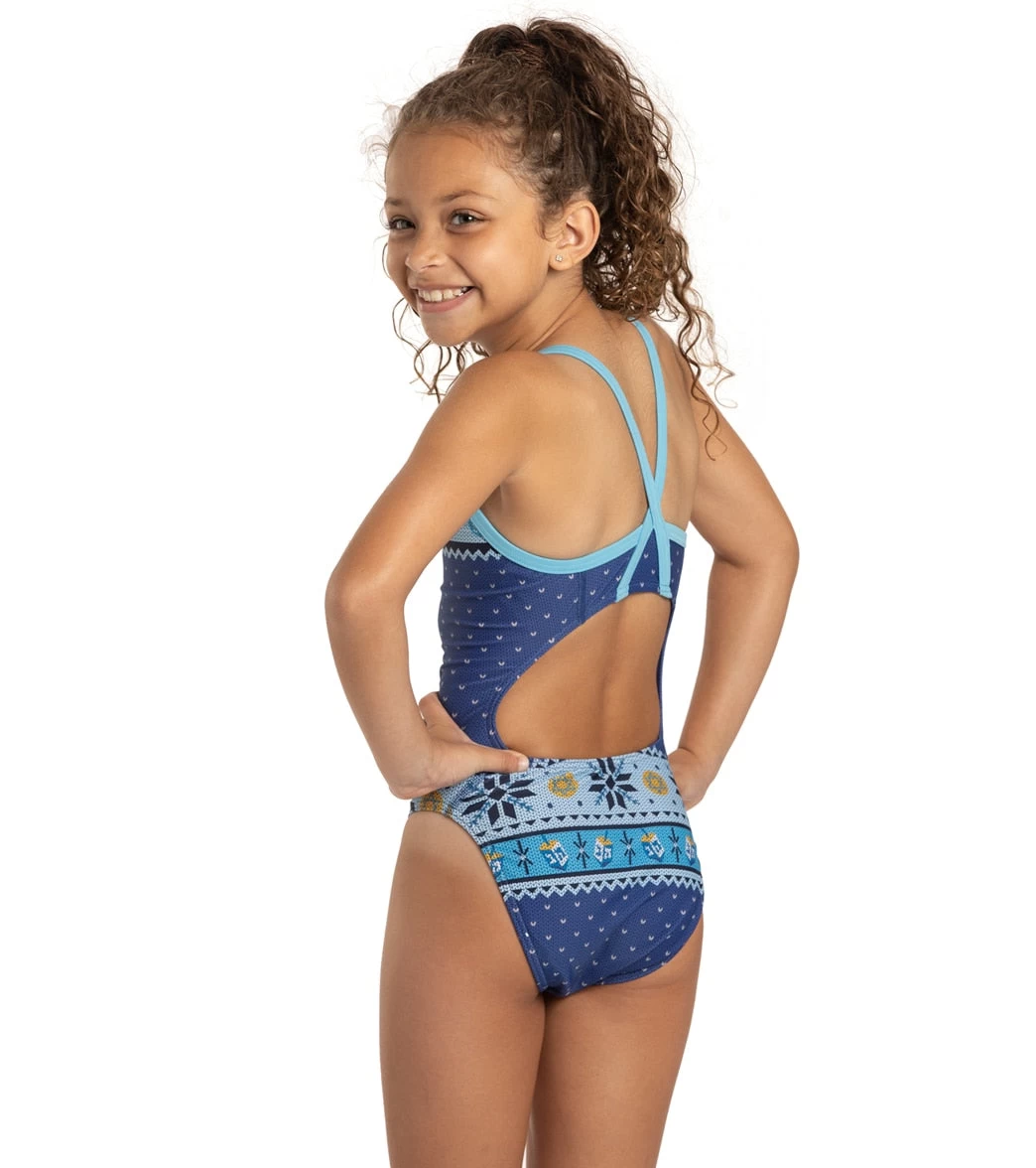 Granny Sweater Llamakah Thin Strap One Piece Swimsuit Youth (22-28) - Image 3