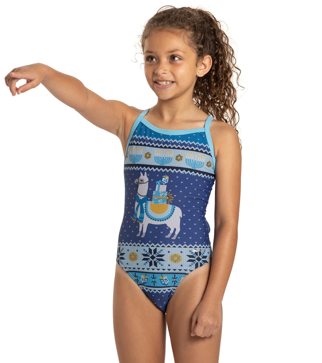 Granny Sweater Llamakah Thin Strap One Piece Swimsuit Youth (22-28) - Image 4