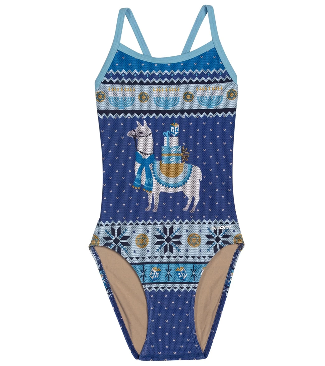 Granny Sweater Llamakah Thin Strap One Piece Swimsuit Youth (22-28) - Image 5