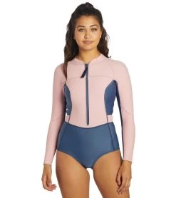 Level Six Women's 1.2mm Neoprene Mystique Front Zip Long Sleeve One Piece Swimsuit
