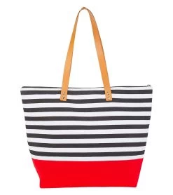 Nautical Striped Shoulder Tote