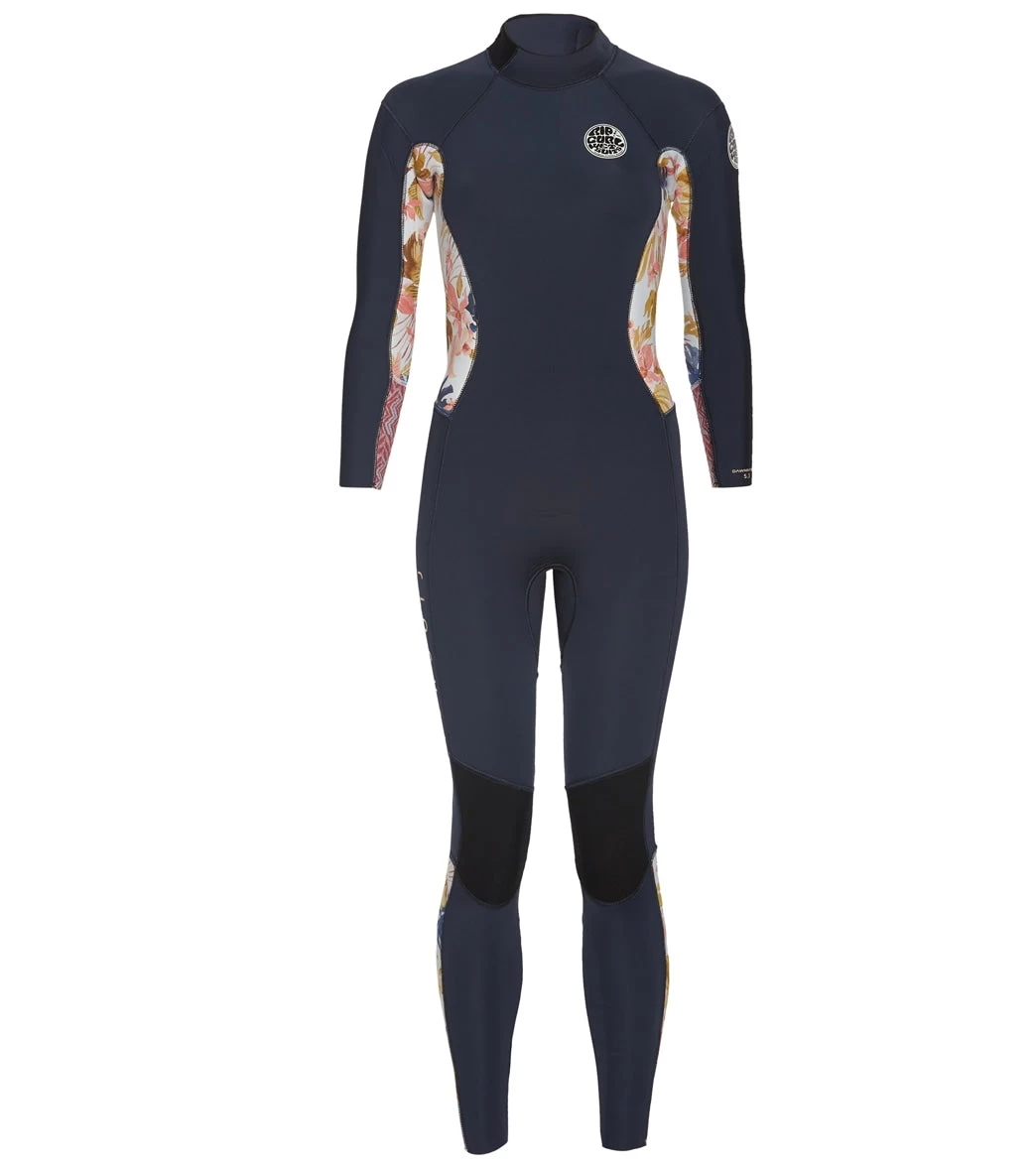 Rip Curl Women's 5/3mm Dawn Patrol Long Sleeve Back Zip Fullsuit Wetsuit