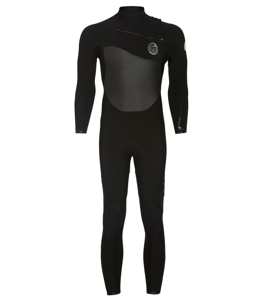 Rip Curl Men's 4/3mm Flashbomb Long Sleeve Chest Zip Fullsuit Wetsuit