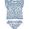 Girls' Seashell Short Sleeve Ruffle Two Piece Tankini Set (Baby)