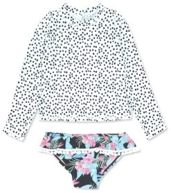 Girls' Sandy Toes Long Sleeve Two Piece Set (Toddler, Little Kid)