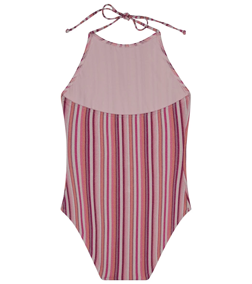 Splendid Girls' Lurex Stripe One Piece Swimsuit (Big Kid) - Image 2
