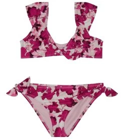 Splendid Girls' Bougainvillea Knot Two Piece Bikini Set (Big Kid)