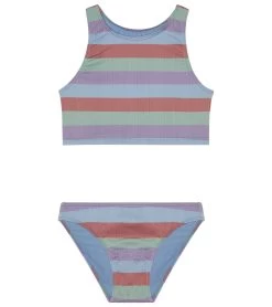 Splendid Girls' Cabana Stripe Two Piece Bikini Set (Big Kid)